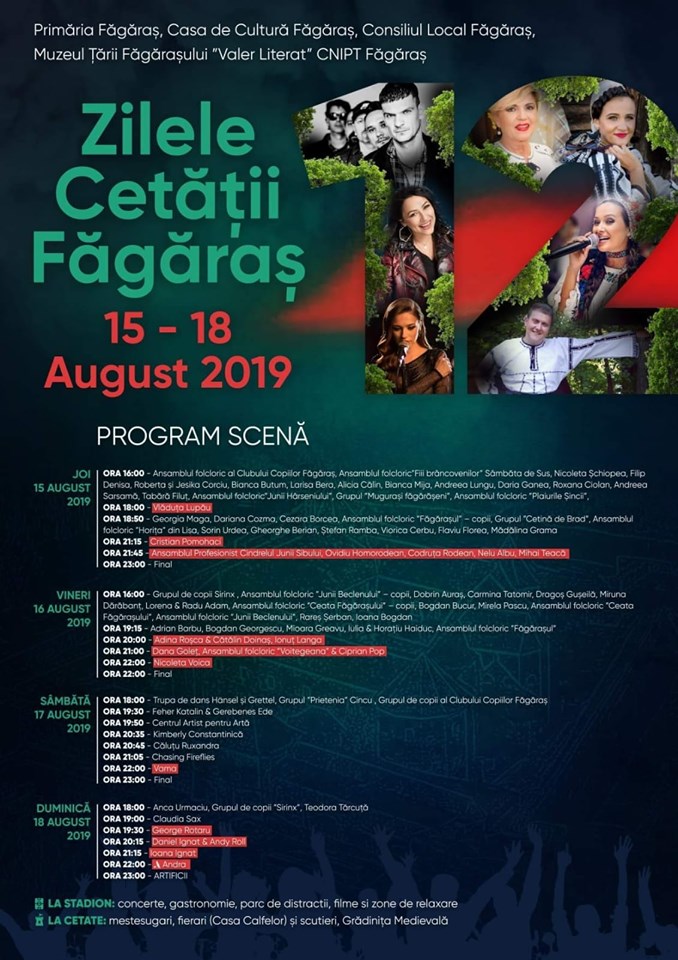 Zilele Cetatii Fagarasului 2019 - Program